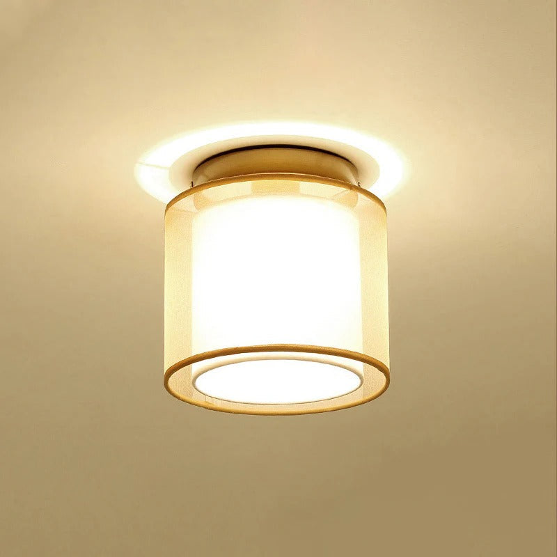 Lampe de plafond en tissu d'époque