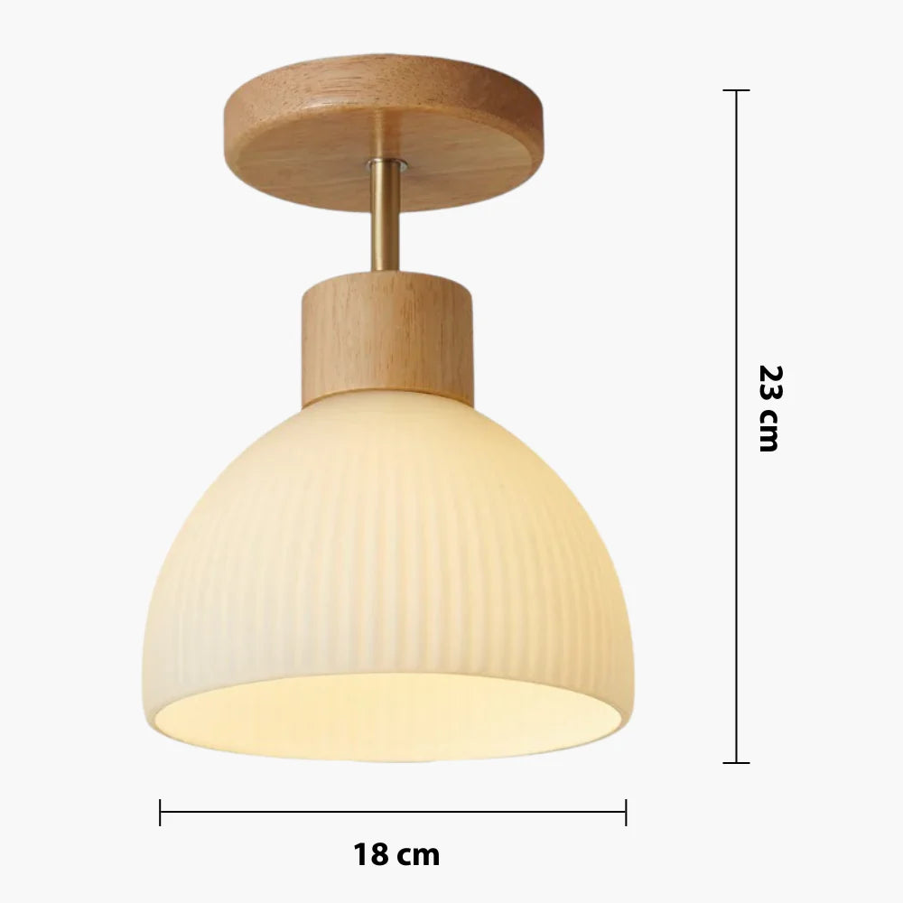 Plafonnier en bois naturel design