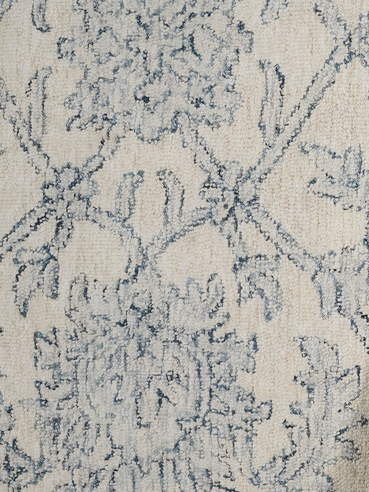 Tapis persan botanique Elvara en laine et coton