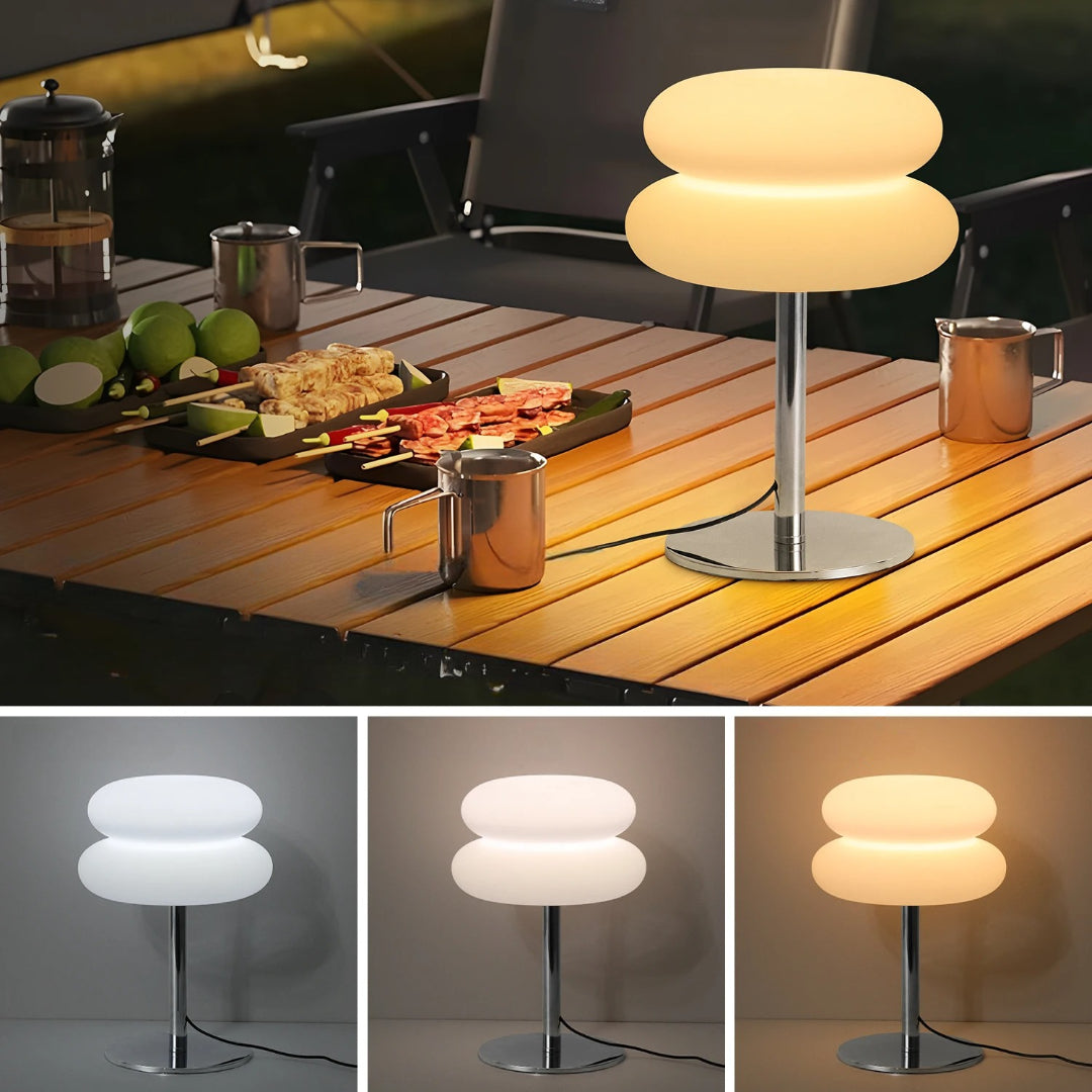Lampe de table en verre mid-century Xandrel