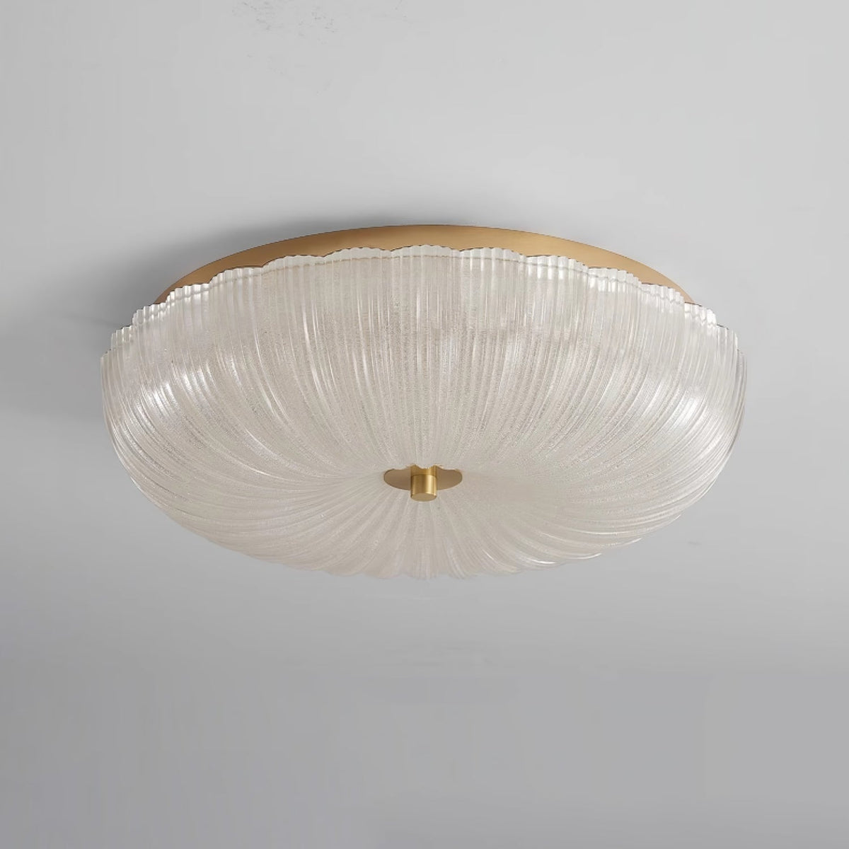 Plafonnier moderne en verre ondulé