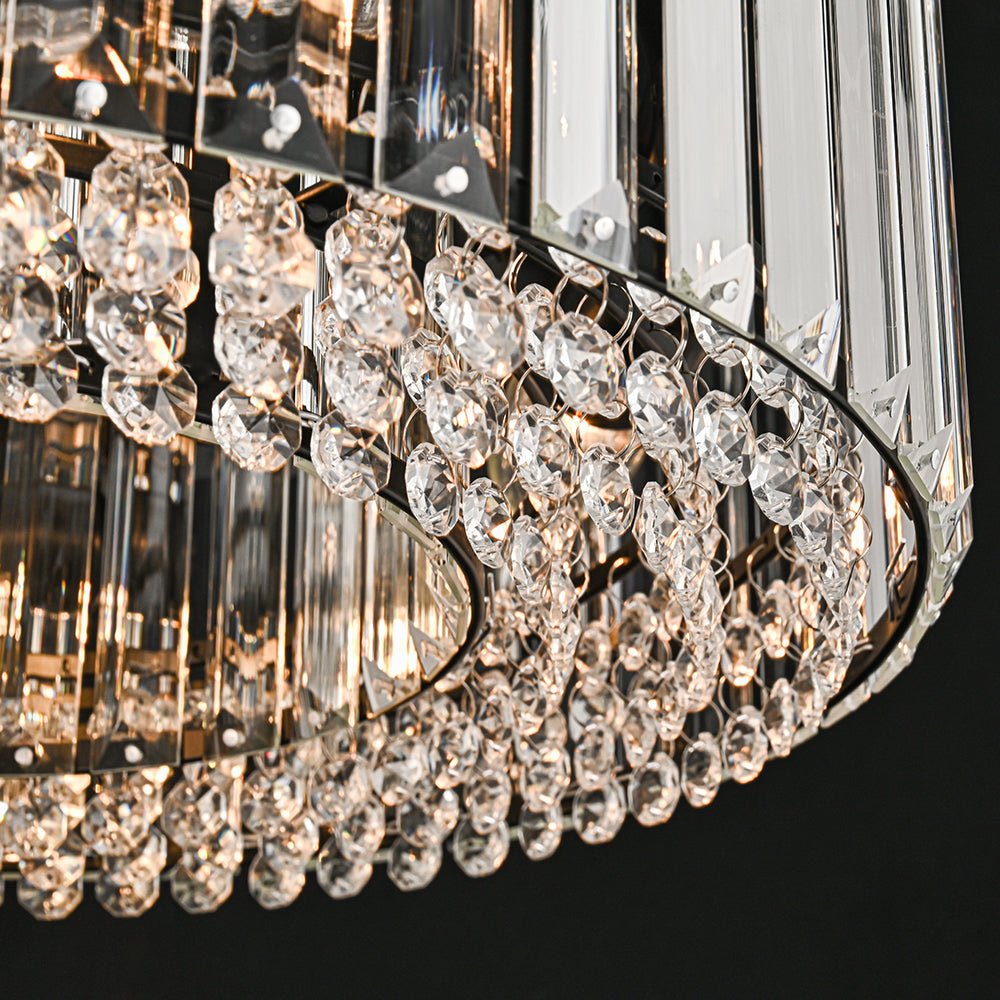 Plafonnier glamour en cristal sculpté