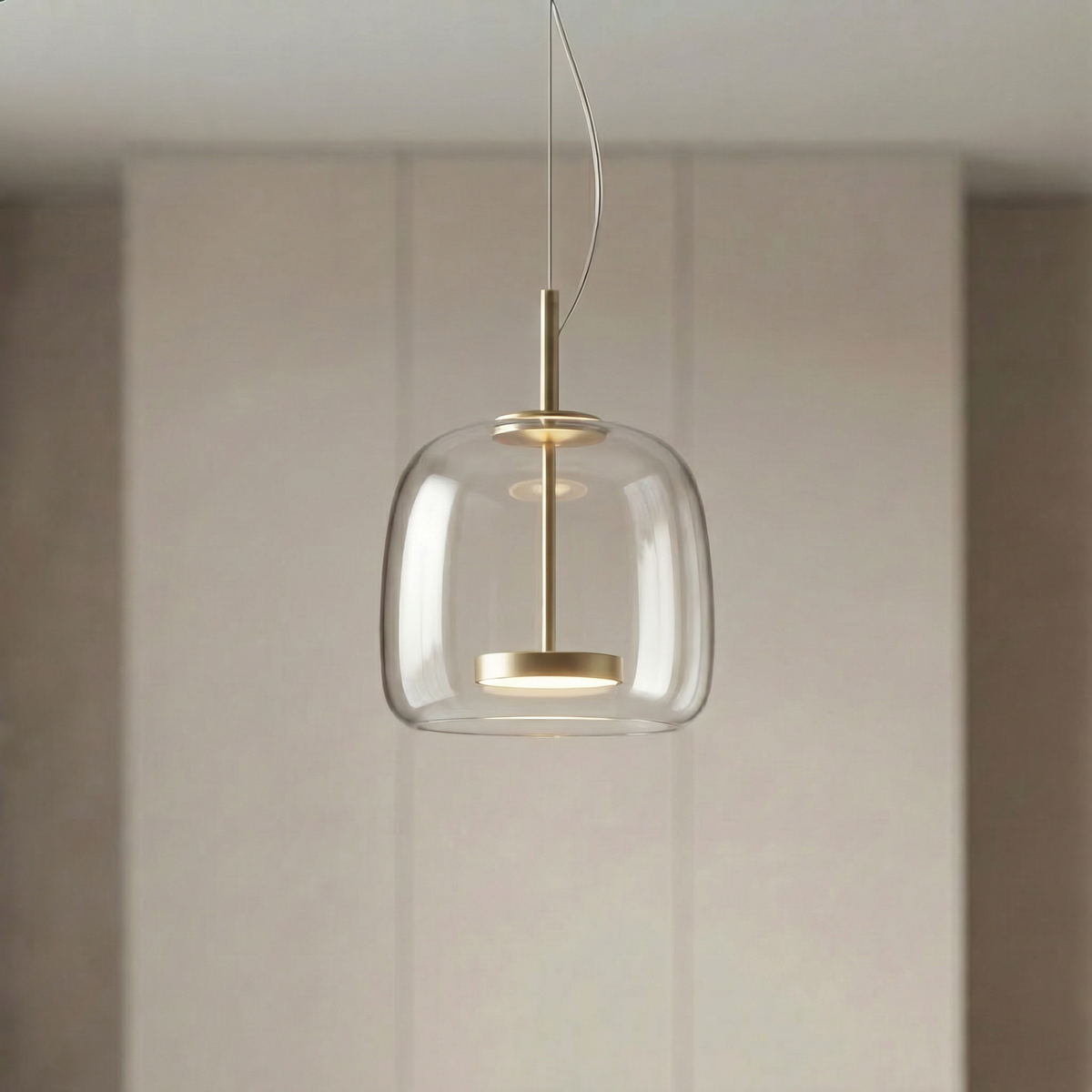 Suspension en verre teinté nordique Lumira