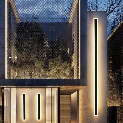 Lampe murale extérieure noire moderne à DEL IP65