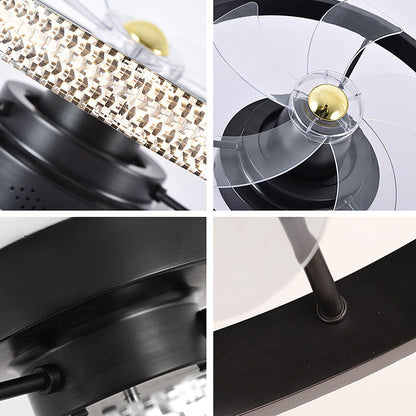 Ventilateur de plafond intelligent à DEL avec télécommande