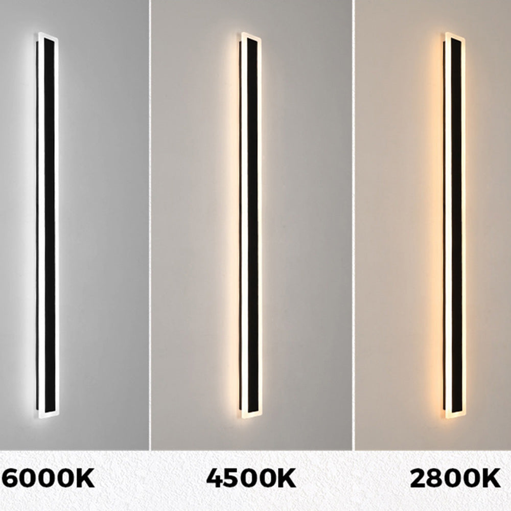 Lampe murale extérieure noire moderne à DEL IP65