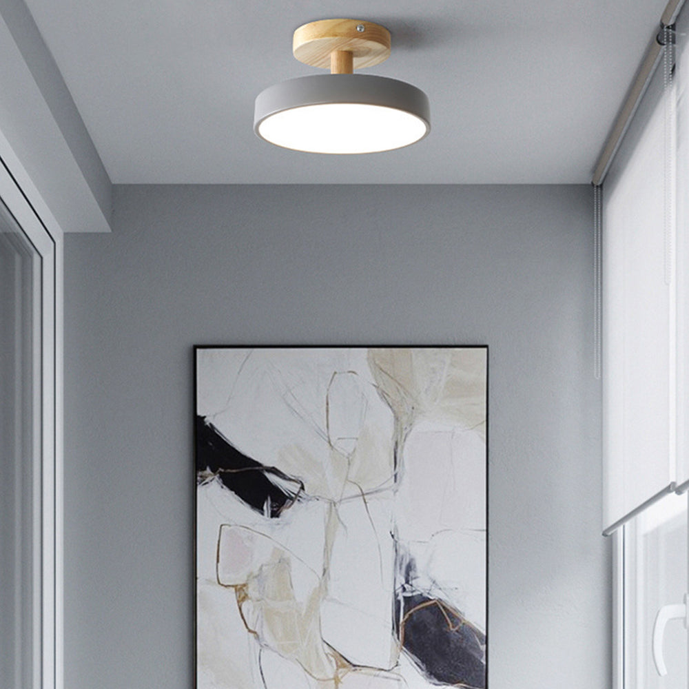 Plafonnier rond en fer à LED