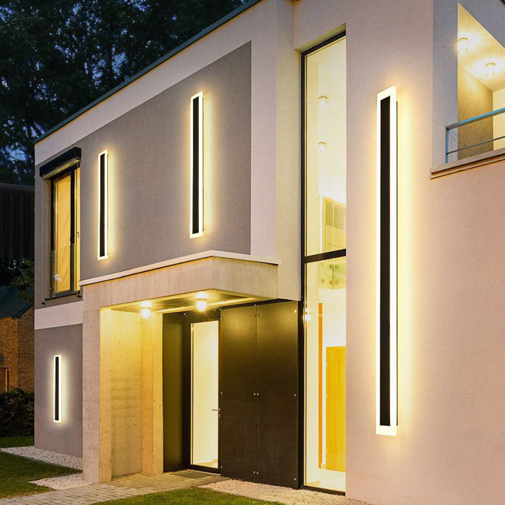 Lampe murale extérieure noire moderne à DEL IP65