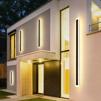 Lampe murale extérieure noire moderne à DEL IP65