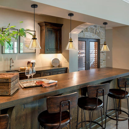 Lampe suspendue transparente de chevet