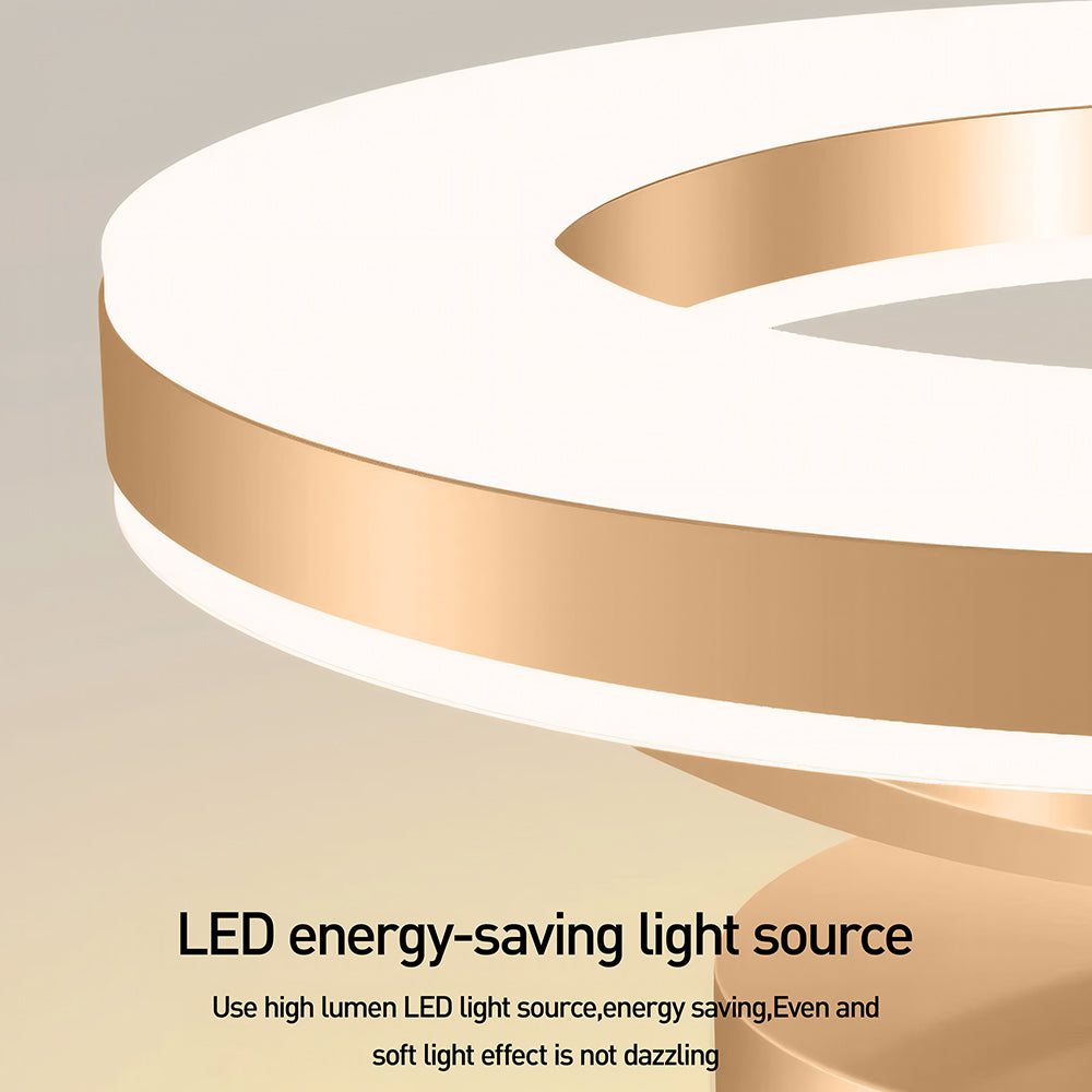 Panneau d'éclairage doré élégant