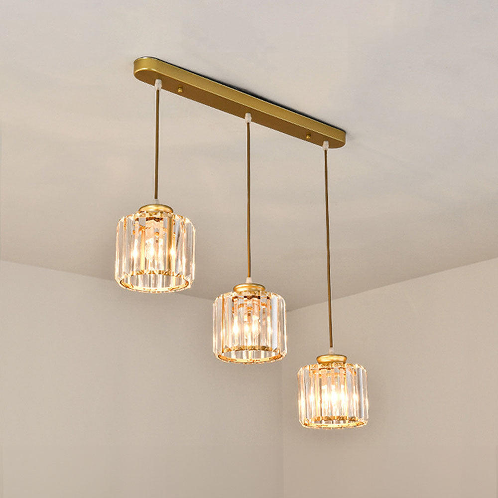 Suspension Île de Cristal à Lumières Multiples