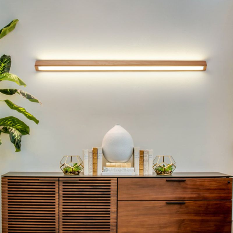 Applique murale linéaire moderne en bois