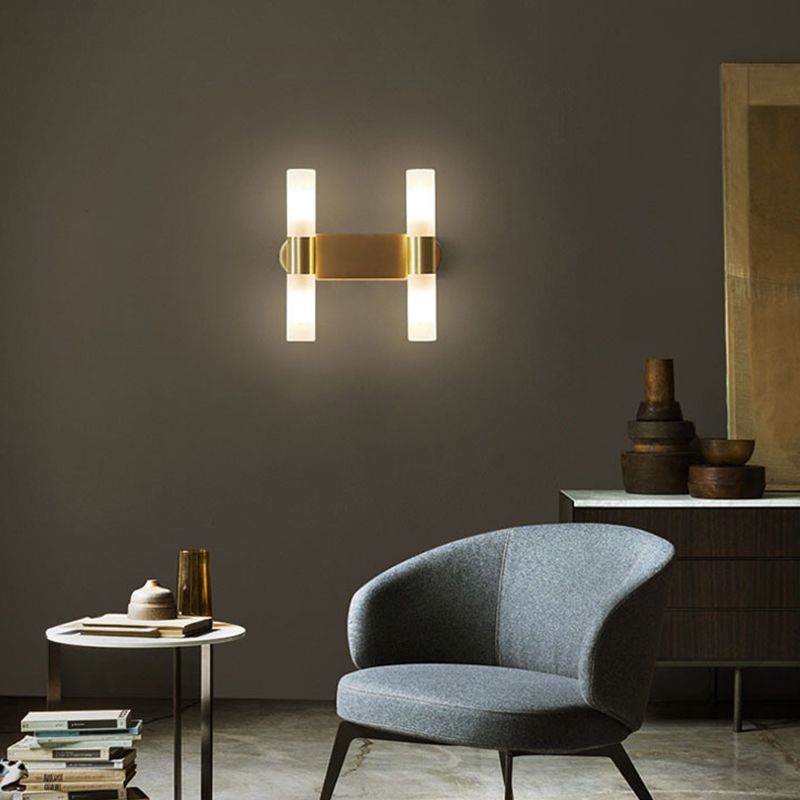 Applique murale LED dorée moderne