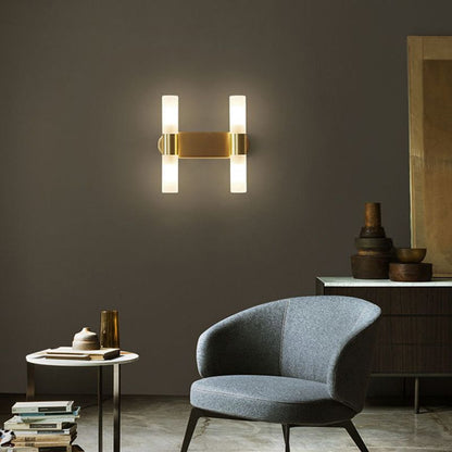 Applique murale LED dorée moderne