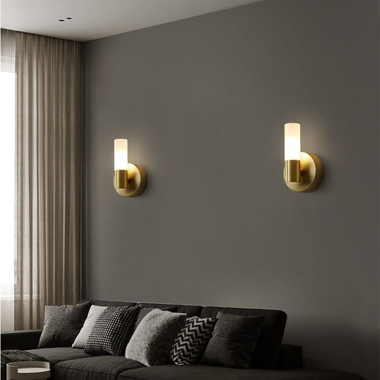 Applique murale LED dorée moderne