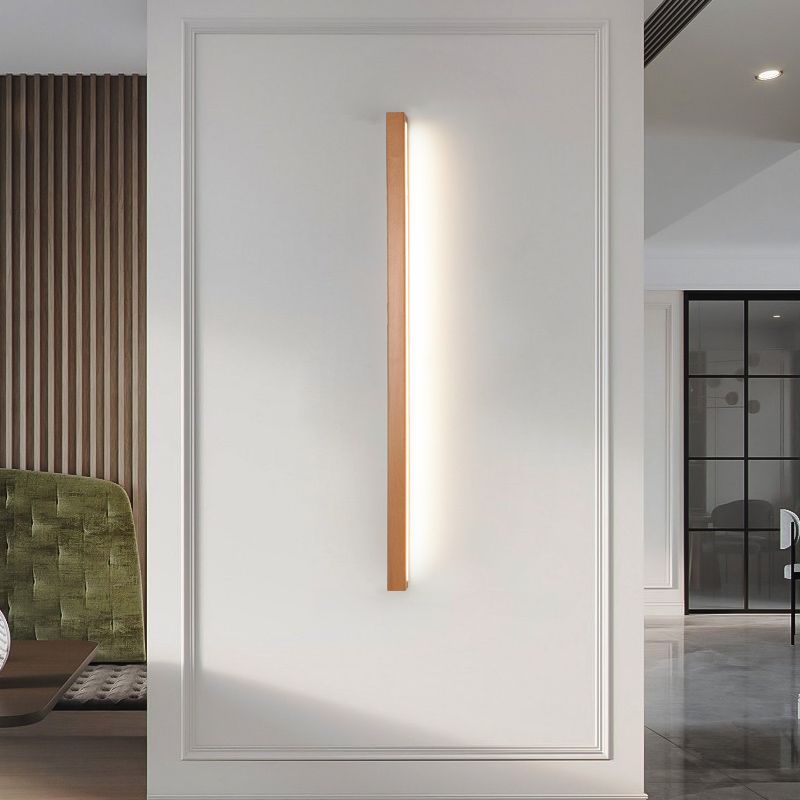 Applique murale linéaire moderne en bois