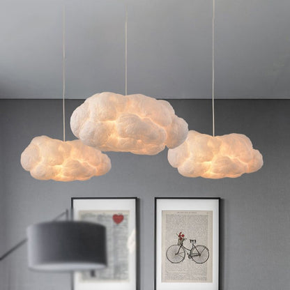 Lustre suspendu en forme de nuage à LED