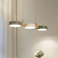 Lampe suspendue cylindrique moderne à plusieurs lumières