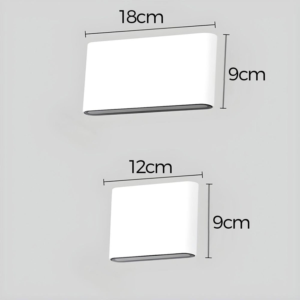 Lumière extérieure moderne étanche orientable haut-bas