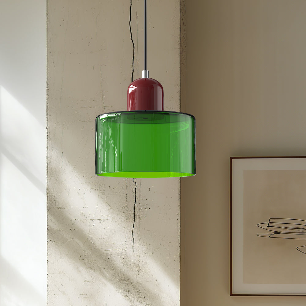 Lustre suspendu en verre épuré