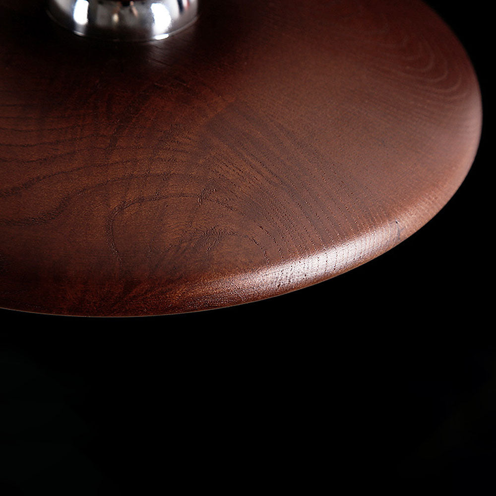 Plafonnier rond à accent en bois