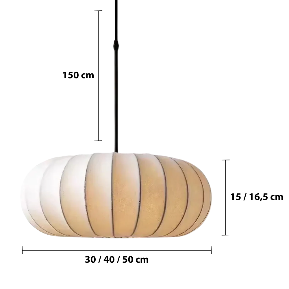 Lampes suspendues élégantes en soie