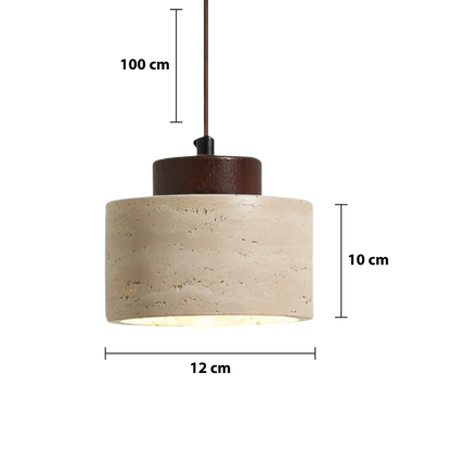Suspension naturelle en travertin