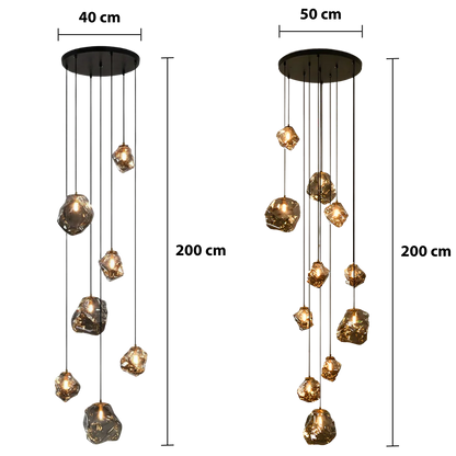 Lustre moderne à LED pour escalier