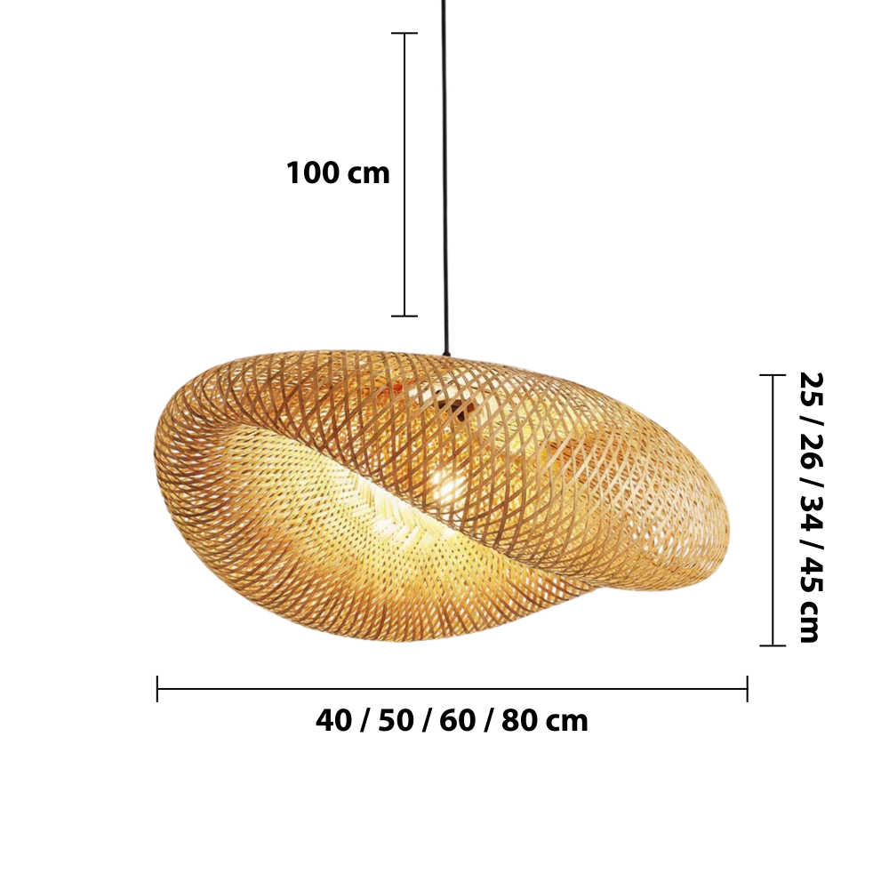 Suspension design en bambou naturel