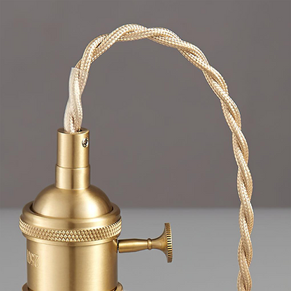 Suspension rétro en verre côtelé