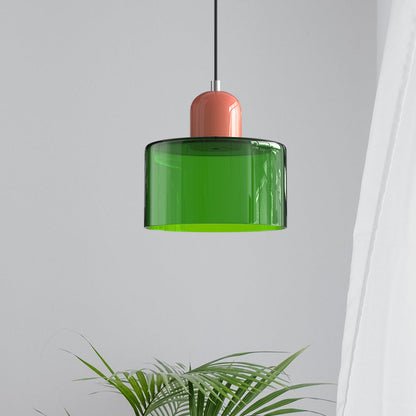 Lustre suspendu en verre épuré