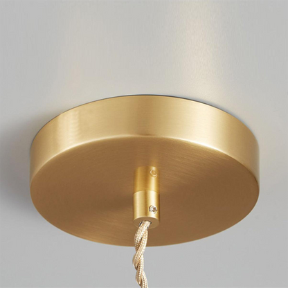 Suspension rétro en verre côtelé