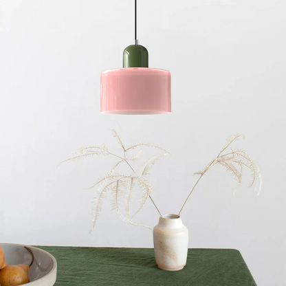 Petite lampe suspendue en verre de style Bauhaus