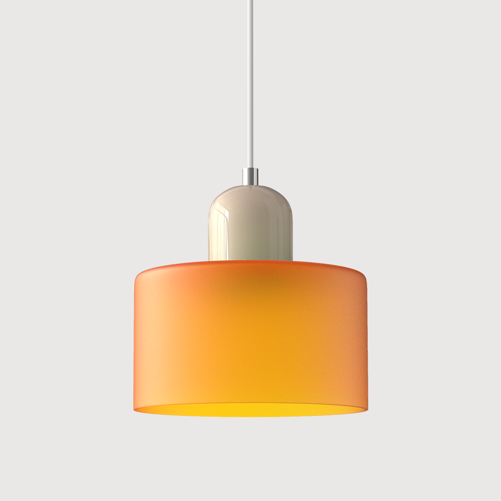 Petite lampe suspendue en verre de style Bauhaus