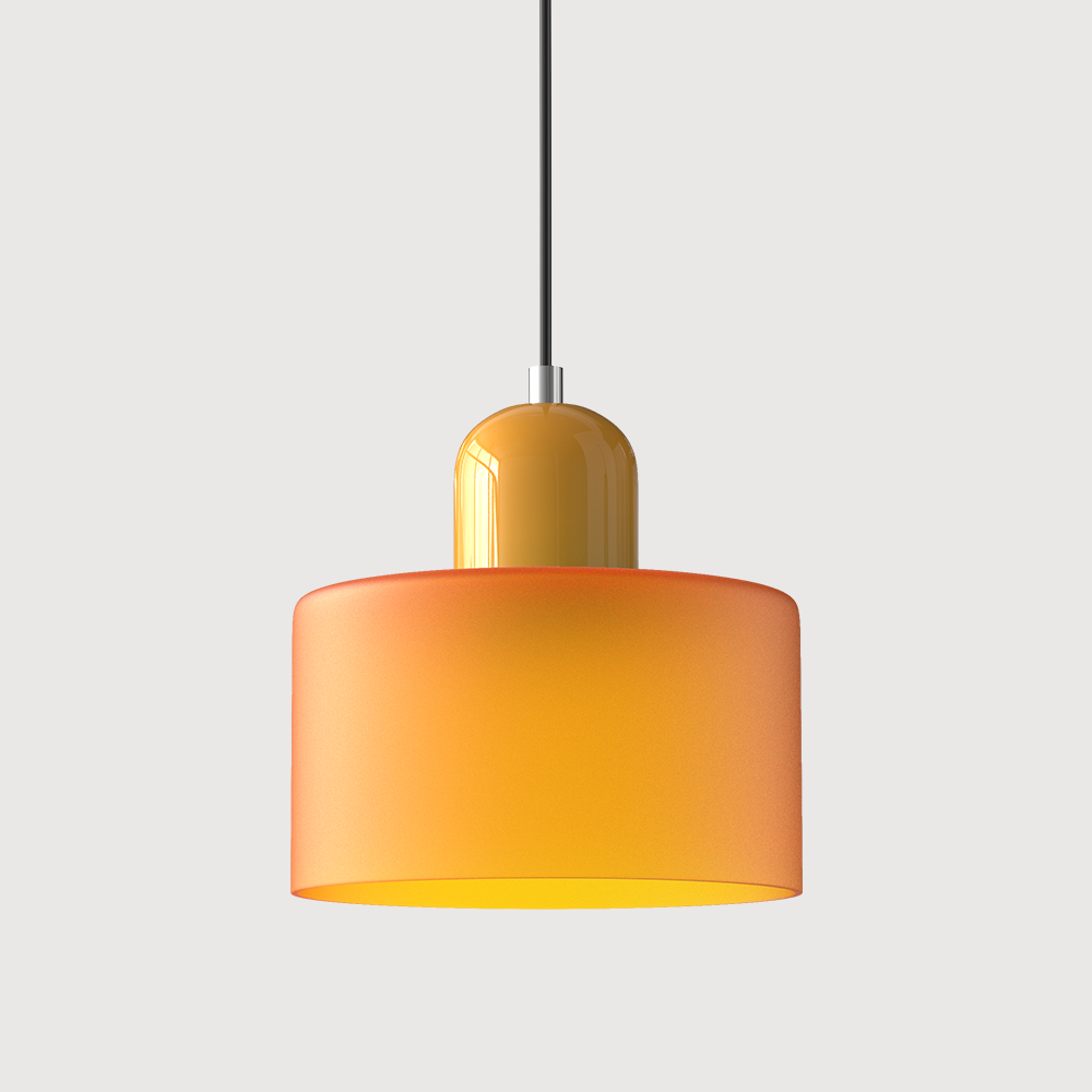 Petite lampe suspendue en verre de style Bauhaus
