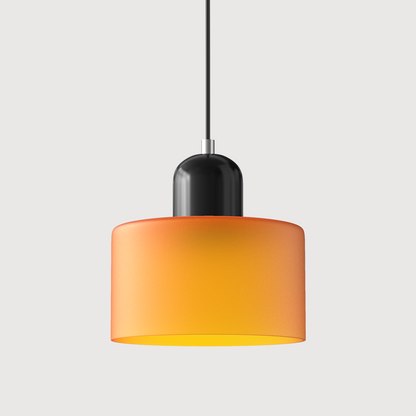 Petite lampe suspendue en verre de style Bauhaus