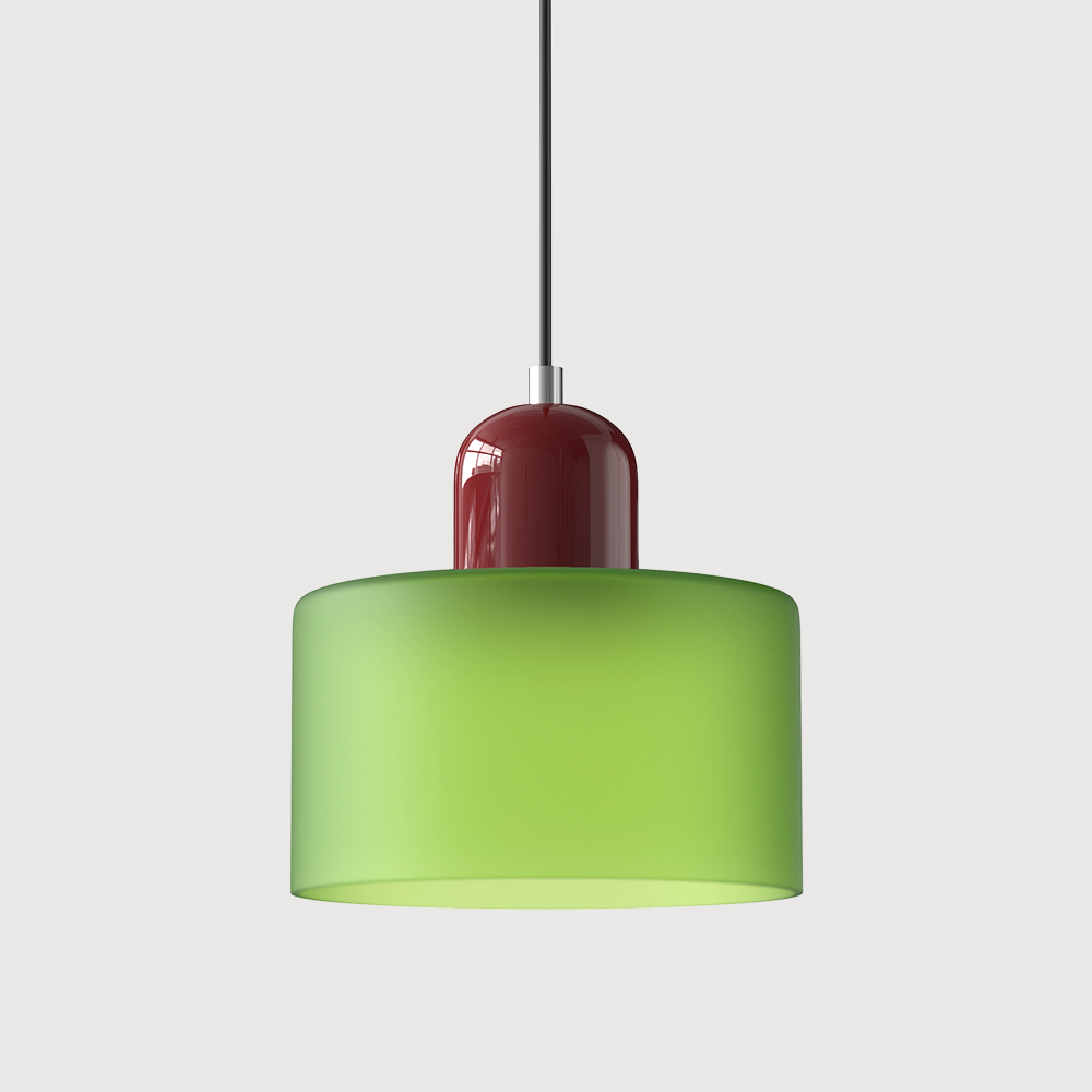 Petite lampe suspendue en verre de style Bauhaus