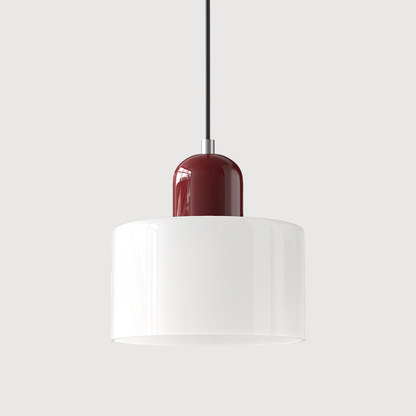 Petite lampe suspendue en verre de style Bauhaus