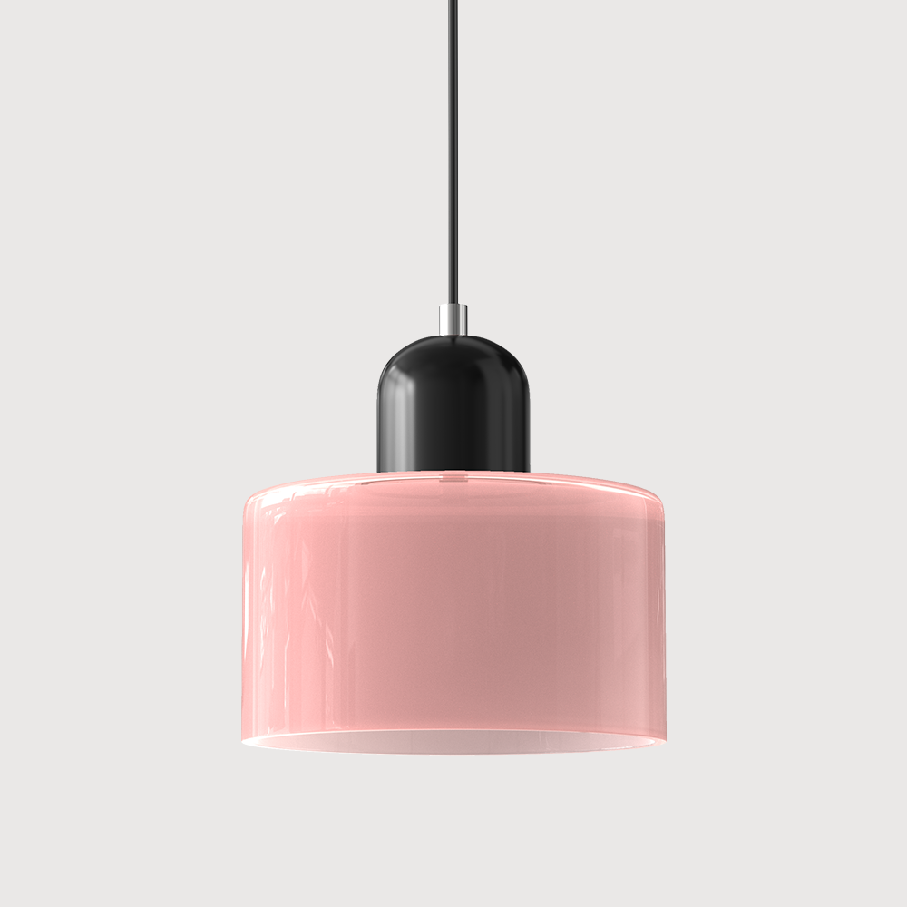 Petite lampe suspendue en verre de style Bauhaus