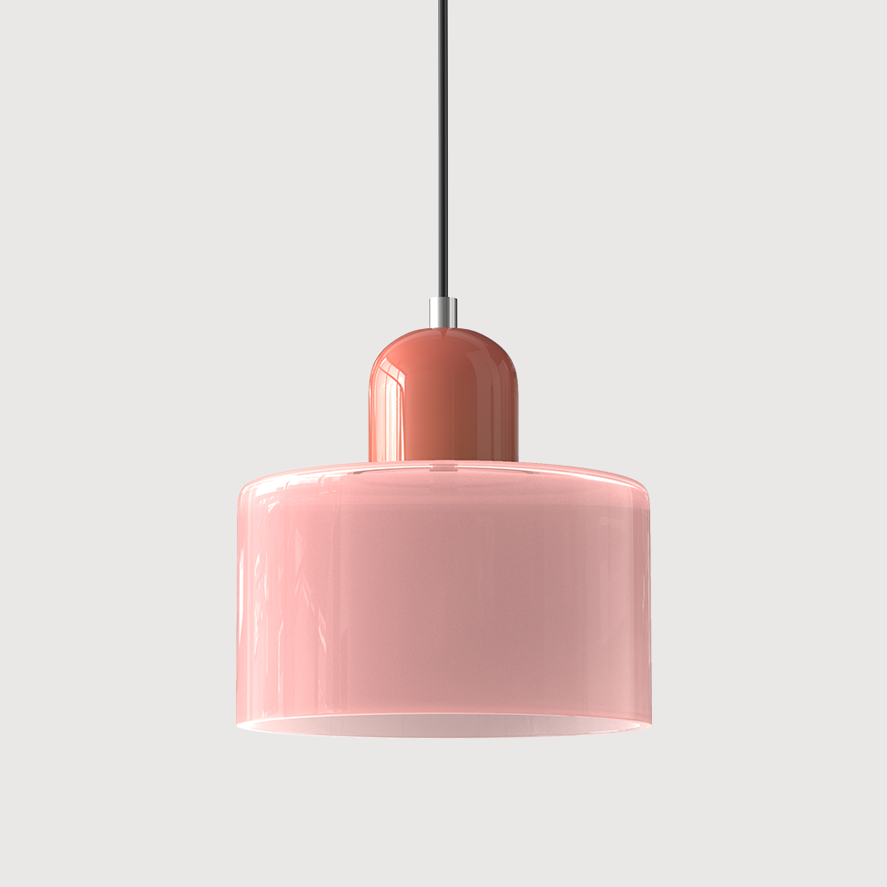 Petite lampe suspendue en verre de style Bauhaus
