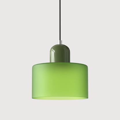 Petite lampe suspendue en verre de style Bauhaus