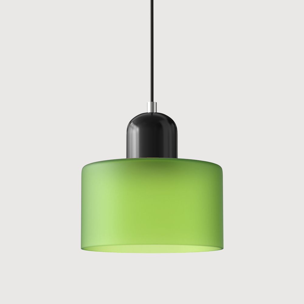 Petite lampe suspendue en verre de style Bauhaus