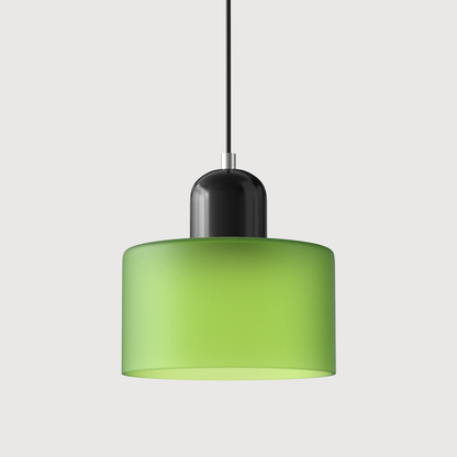 Petite lampe suspendue en verre de style Bauhaus