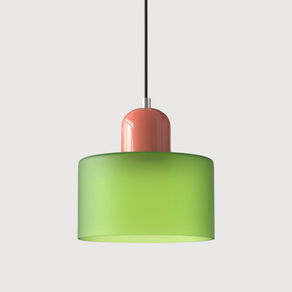 Petite lampe suspendue en verre de style Bauhaus