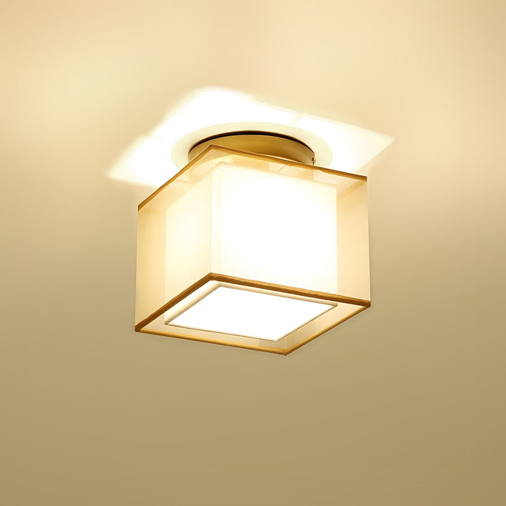 Lampe de plafond en tissu d'époque