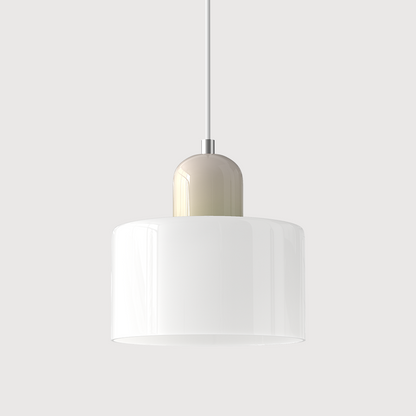 Petite lampe suspendue en verre de style Bauhaus