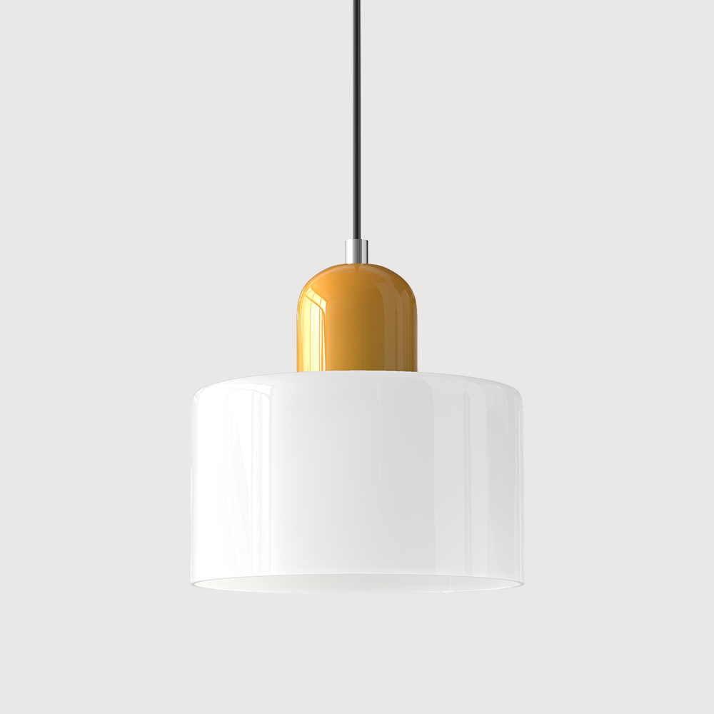 Petite lampe suspendue en verre de style Bauhaus
