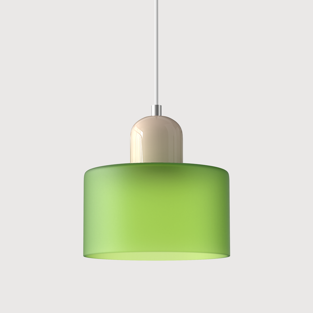 Petite lampe suspendue en verre de style Bauhaus
