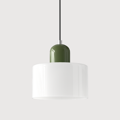 Petite lampe suspendue en verre de style Bauhaus